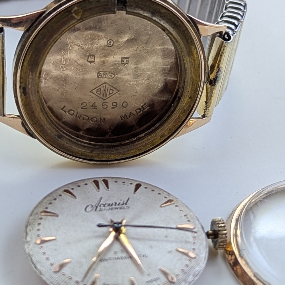 ✨  1950s Accurist 21-Jewel Solid 9ct Gold Men’s Dress Watch ✨ - Picture 10 of 11